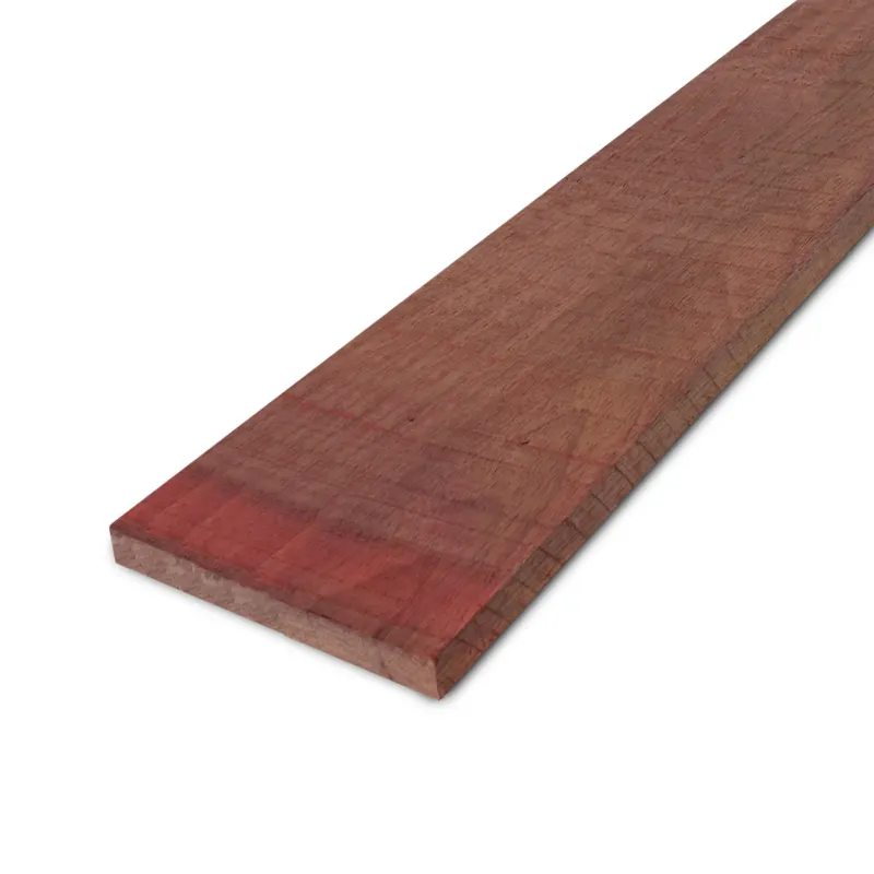 Dagaanbieding hardhout - plank Padoek plank - 26x155 mm - fijnbezaagd / ruw - plank voor buiten - padouk hardhout AD 20-25% - Padouk plank - 26x155 mm - ruw: 215 cm