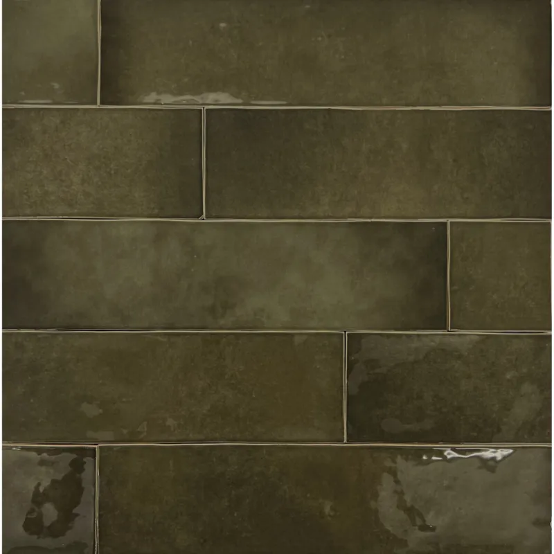 Hoge Kwaliteit Zellige Moss Keramiek 6.2x25 cm Bruin (Prijs per M2)