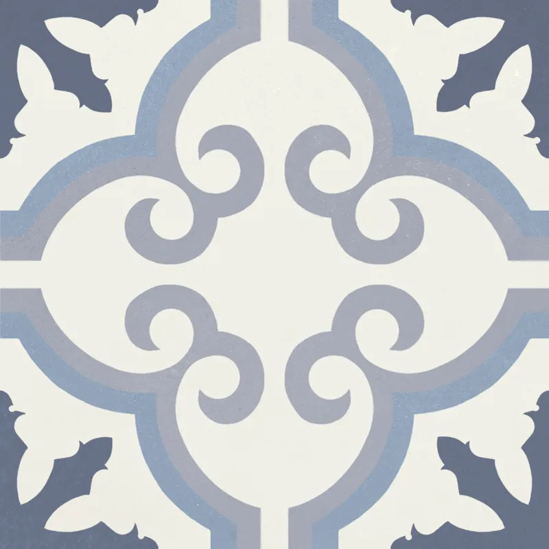 Vloer en Wandtegel Mykonos Hydrolic Bloemen Blauw 20x20 Cm (Prijs per M2) Fabrieksprijs