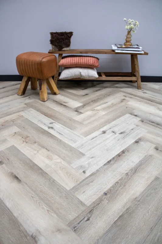 Lage Kosten Klik PVC EKO Herringbone collection 75 x 150 x 0,5 cm Visgraat Moezel (Doosinhoud 1,8 m2)