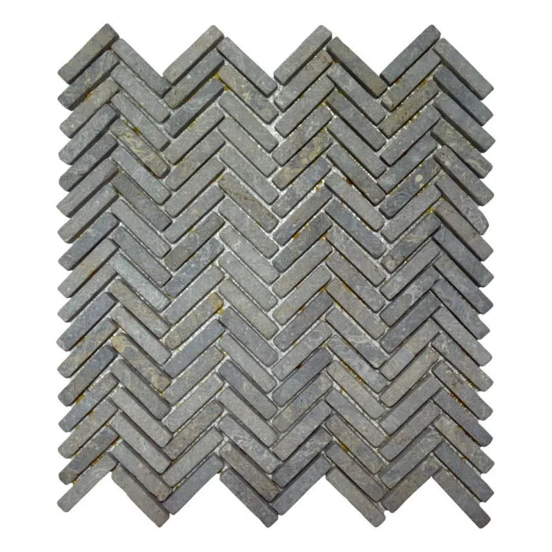 Seizoensaanbieding Mozaiek Parquet 1x4.8 30x30 cm Marmer Light Grey Visgraat (Prijs per 0,99 M2)