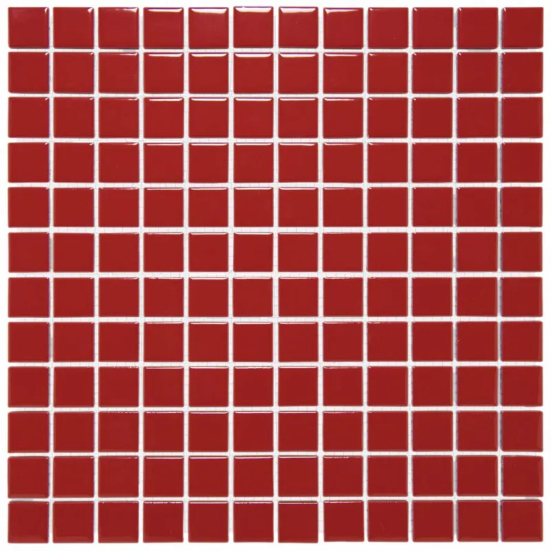 Gecertificeerd Mozaïek Barcelona 30x30cm Geglazuurd Porselein Glanzend Rood (Prijs Per m2)