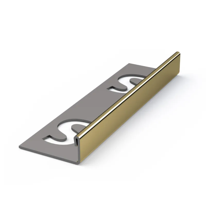 Shop Nu Tegelprofiel Faktum Recht RVS Goud Glans 11 mm - 250 cm