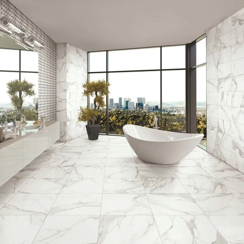 Vloertegel Energieker Ekxtreme Glans 60X120 cm Calacatta (Doosinhoud 1,44M2) (prijs per m2) Lage Prijs
