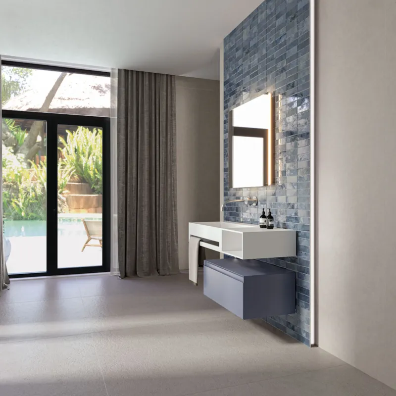 Vloertegel Cifre Ceramica Borneo 120x280 cm Betonlook Mat Wit (Prijs per Tegel) Hoge Kwaliteit