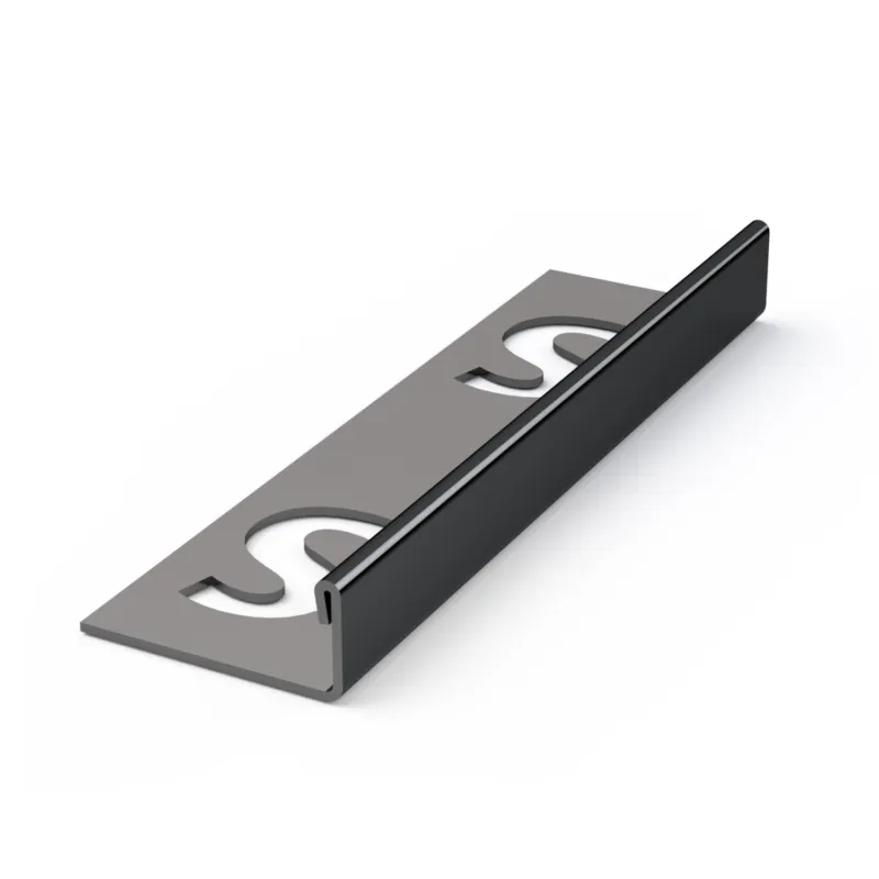 Goedkoop Tegelprofiel Faktum Recht RVS Zwart Chroom 11 mm - 250 cm