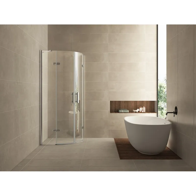 Wiesbaden 1/4 ronde cabine 2 dr.deuren 1000x1000x2000 chr.8mm NANO Lage Kosten