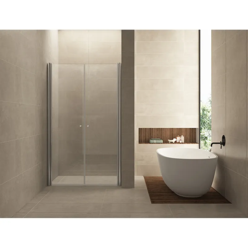 Wiesbaden dubbele pendeldeur in nis 1200x2000 6mm NANO glas Gecertificeerd