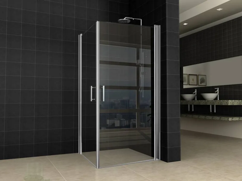 Merkproduct Dubbele Swingdeur Uni 1000X1000X2000 8Mm Nano Chroom