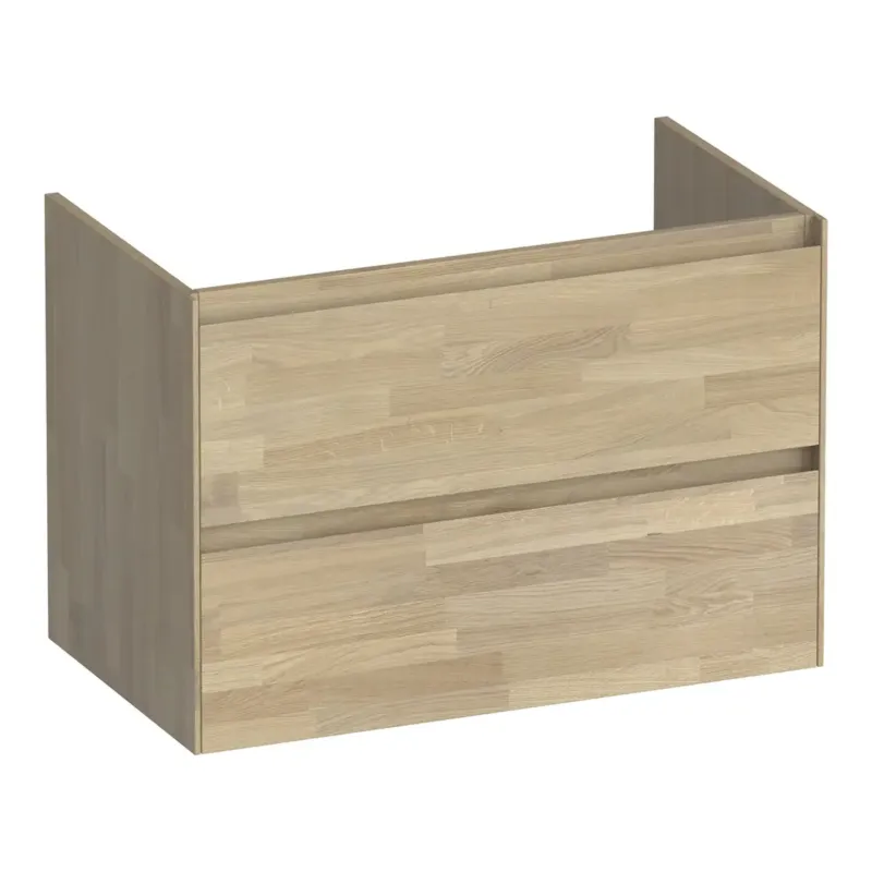 Brauer Inspire onderkast 80cm met 2 softclose lades vingerlas eiken grijs Finale Uitverkoop