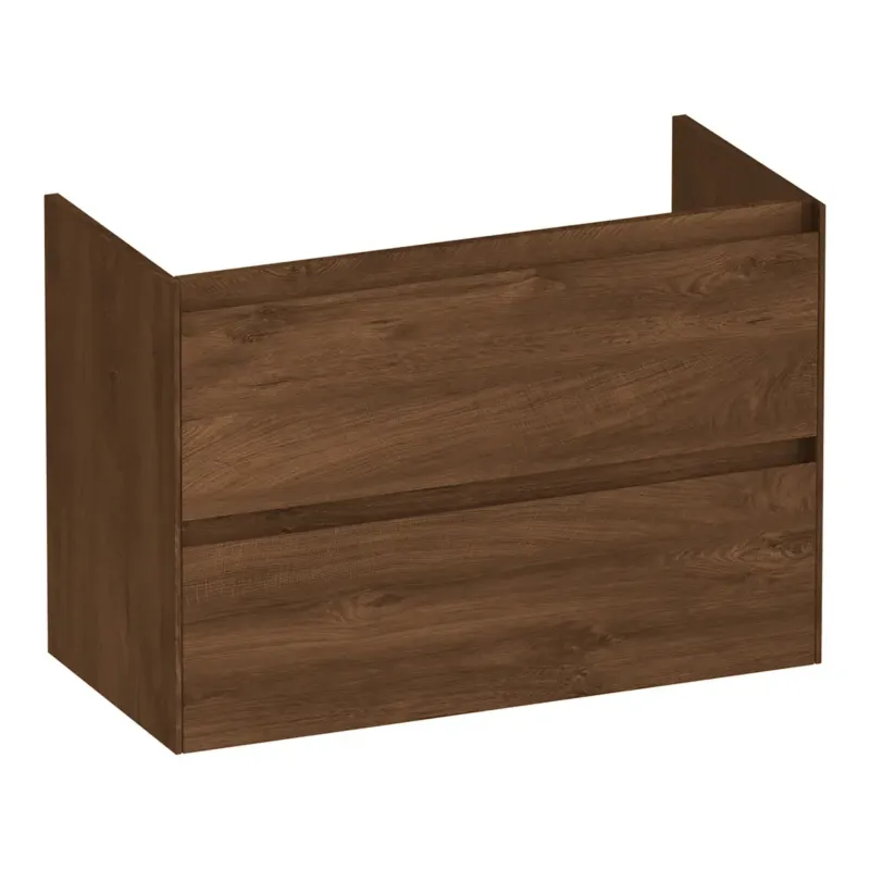 Beperkt Aanbod Brauer Inspire onderkast ondiep 80cm met 2 softclose lades forest cacao