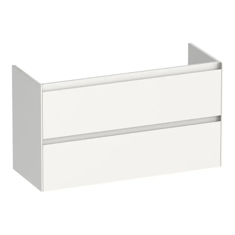 Brauer Inspire onderkast ondiep 100cm met 2 softclose lades wit glans Direct Verzonden