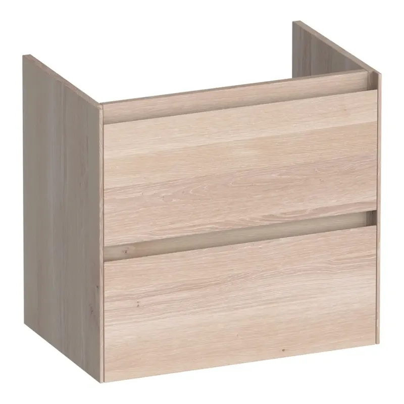 Brauer Inspire onderkast ondiep 60cm met 2 softclose lades lamellen eiken wit Betrouwbaar