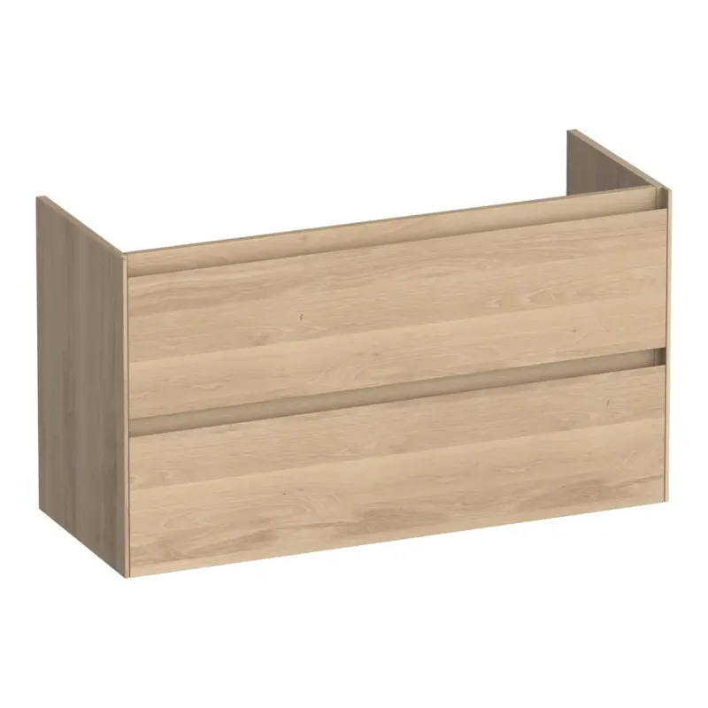 Actieprijs Brauer Inspire onderkast ondiep 100cm met 2 softclose lades lamellen eiken naturel