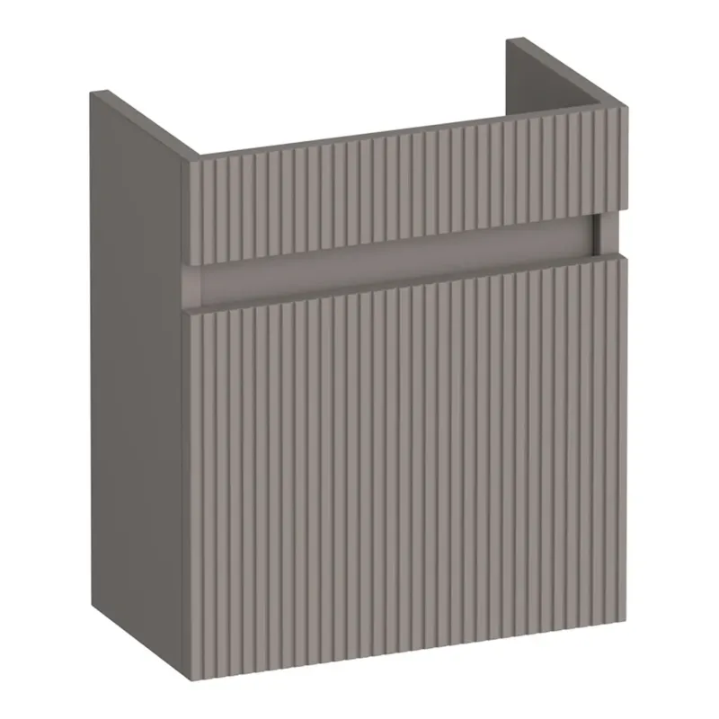 Brauer Joy Wavy fonteinkast met ribbelfront 40cm linksdraaiend taupe mat Koop Online