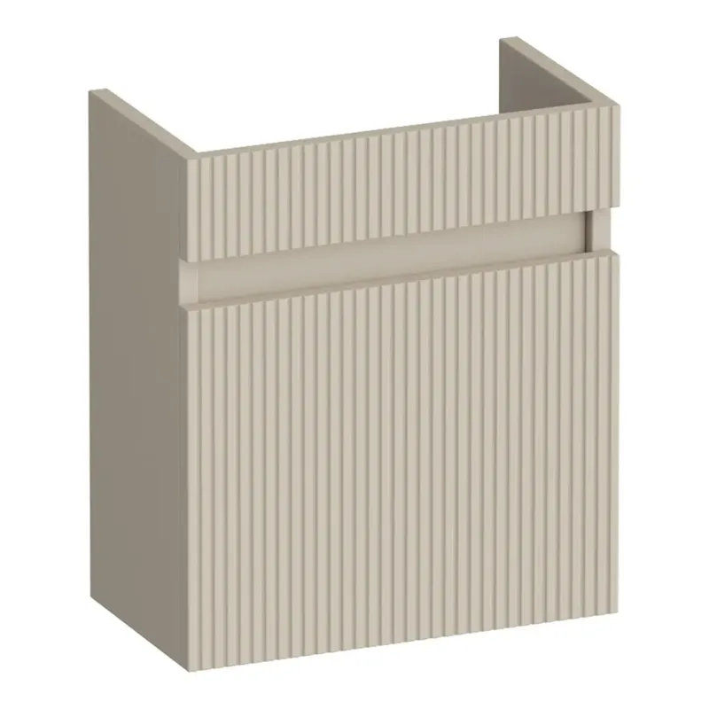 Brauer Joy Wavy fonteinkast met ribbelfront 40cm rechtsdraaiend beige mat Voordeelprijs