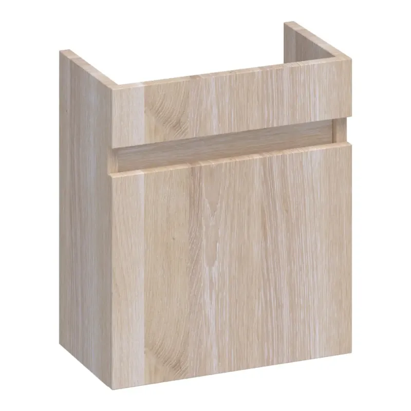 Brauer Joy fonteinkast 40cm linksdraaiend lamellen eiken wit Seizoensaanbieding