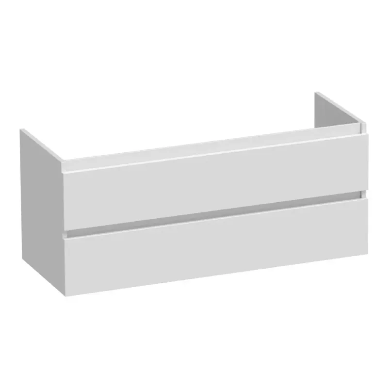 Betrouwbaar Brauer Joy onderkast 120cm met 2 softclose lades en 1 sifon uitsparing wit glans