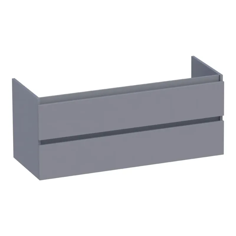 Uitverkoop Brauer Joy onderkast 120cm met 2 softclose lades en 2 sifon uitsparingen grijs mat