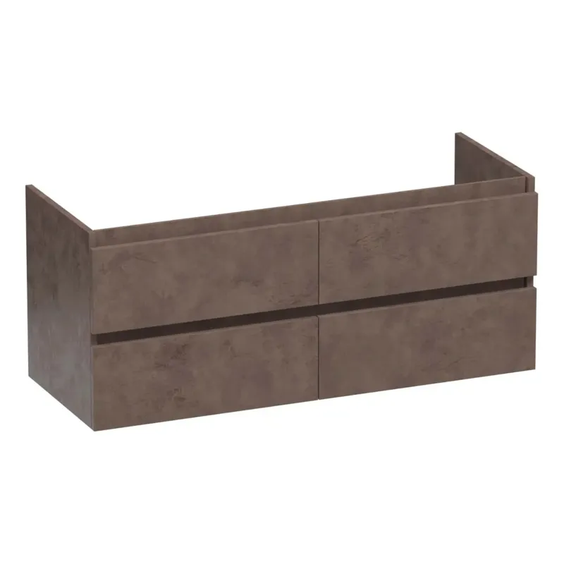 Bestseller Brauer Joy onderkast 120cm met 4 softclose lades en 2 sifon uitsparingen erosion