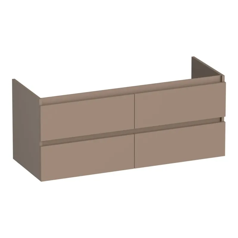 Brauer Joy onderkast 120cm met 4 softclose lades en 2 sifon uitsparingen mokka mat Favoriet