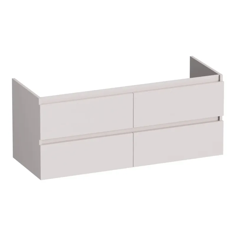 Rechtstreeks Van De Fabrikant Brauer Joy onderkast 120cm met 4 softclose lades en 2 sifon uitsparingen zand mat