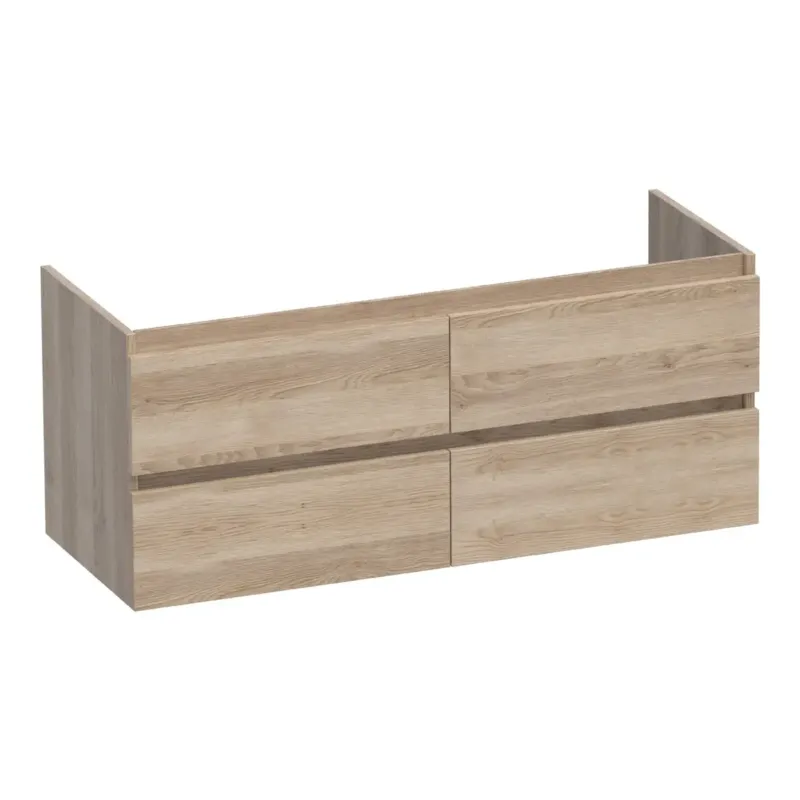 Seizoensaanbieding Brauer Joy onderkast 120cm met 4 softclose lades en 2 sifon uitsparingen sunlit