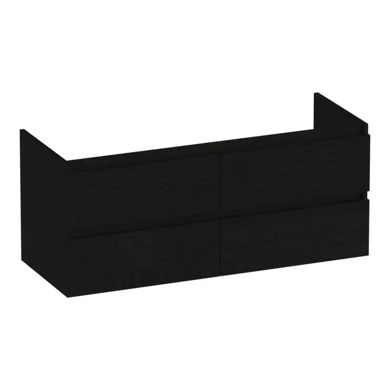 Actieprijs Brauer Joy onderkast 120cm met 4 softclose lades en 2 sifon uitsparingen timber black