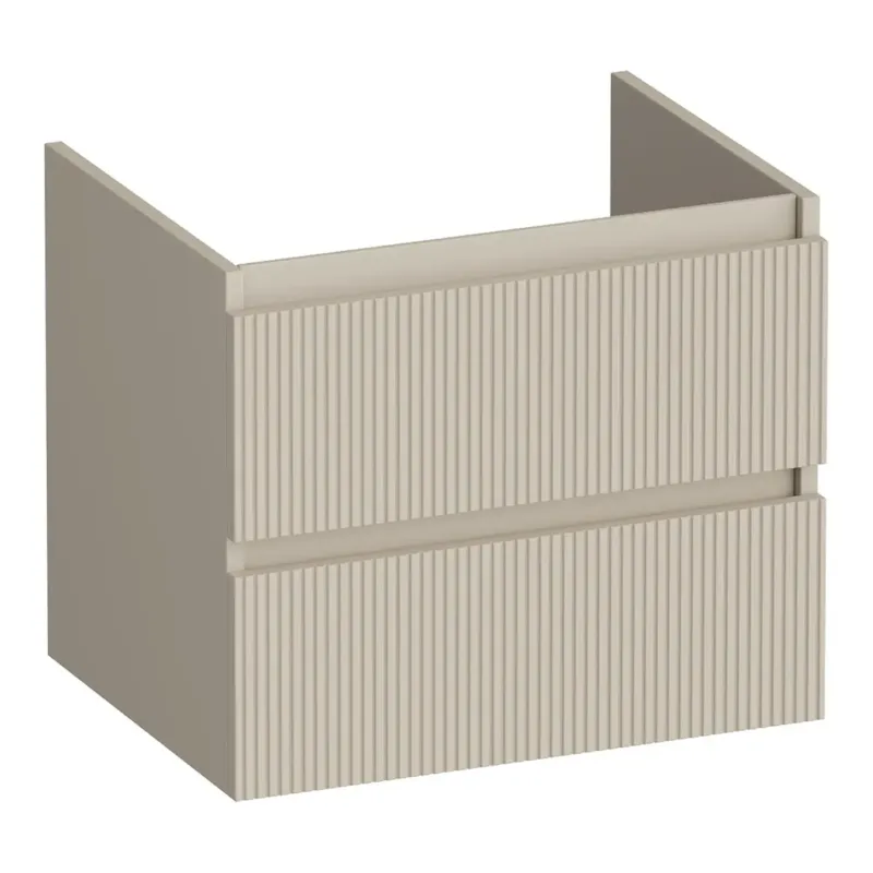 Brauer Joy Wavy onderkast ribbelfront 60cm met 2 softclose lades beige mat Betrouwbaar