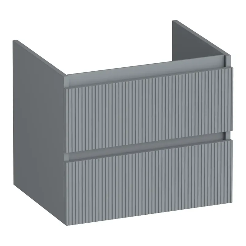 Brauer Joy Wavy onderkast ribbelfront 60cm met 2 softclose lades grijs mat Betaalbaar