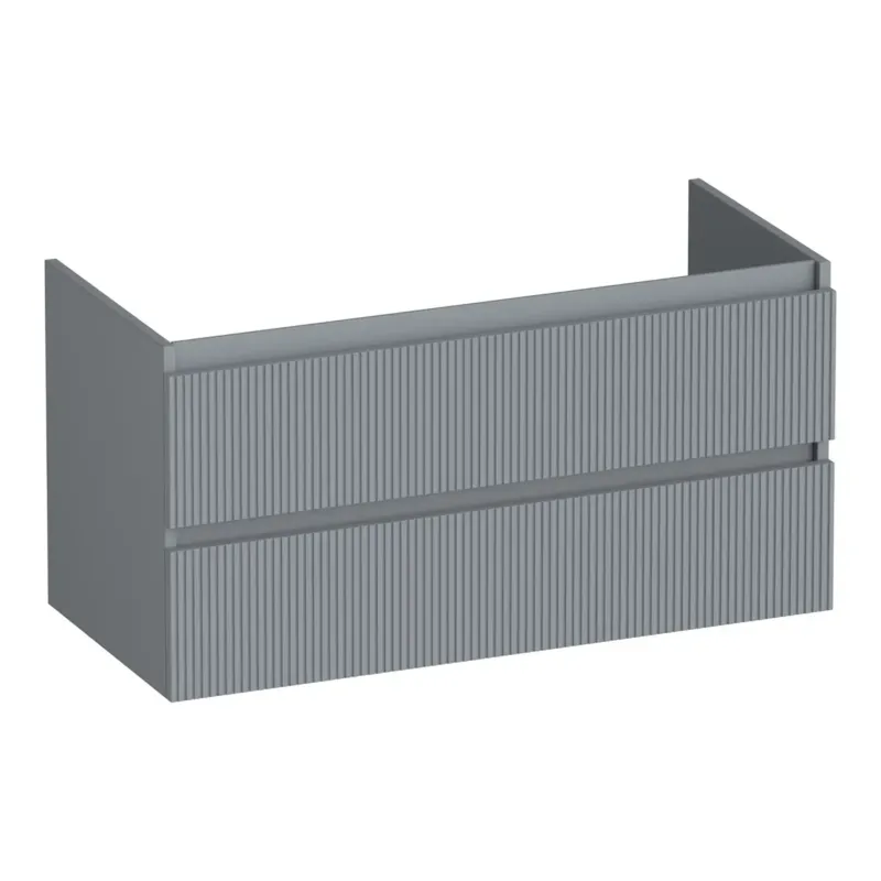 Voordeelprijs Brauer Joy Wavy onderkast ribbelfront 100cm met 2 softclose lades grijs mat