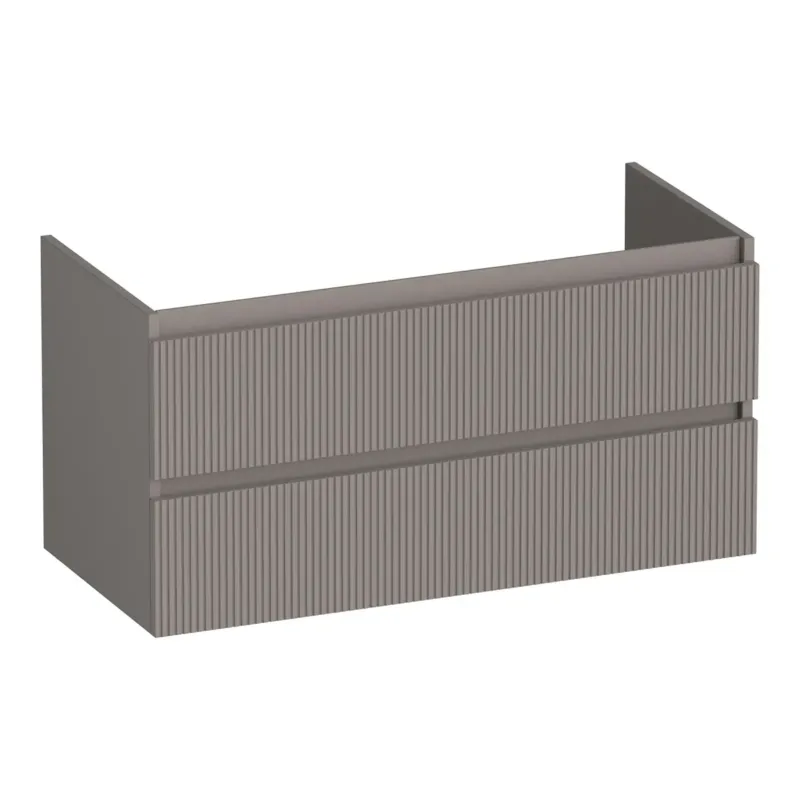 Brauer Joy Wavy onderkast ribbelfront 100cm met 2 softclose lades taupe mat Beste Prijs