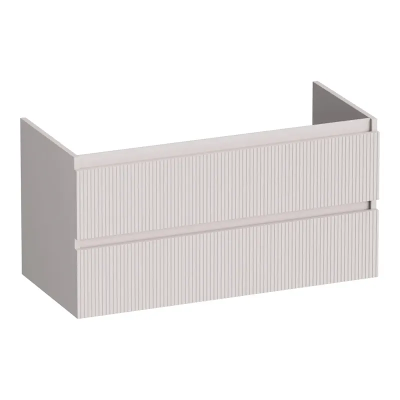 Voordeelprijs Brauer Joy Wavy onderkast ribbelfront 100cm met 2 softclose lades zand mat
