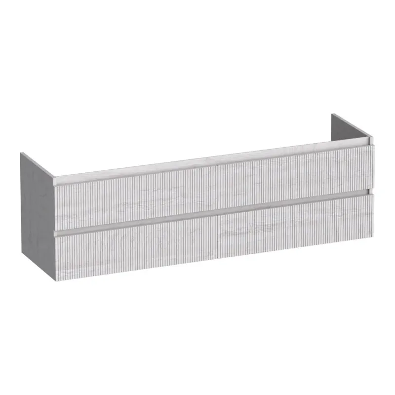 Brauer Joy Wavy onderkast ribbelfront 160cm met 4 softclose lades forest seashell Actieprijs