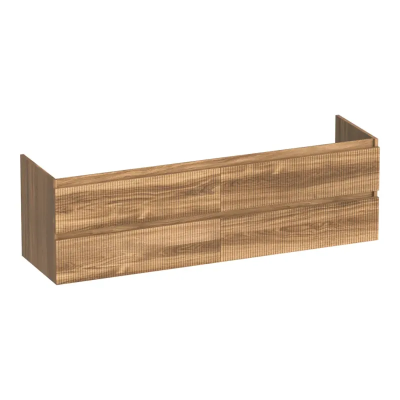 Brauer Joy Wavy onderkast ribbelfront 160cm met 4 softclose lades honey Bestseller