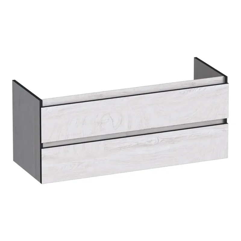 Uitverkoop Brauer Joy Edge onderkast 120cm met 2 softclose lades en 1 sifon uitsparing forest seashell