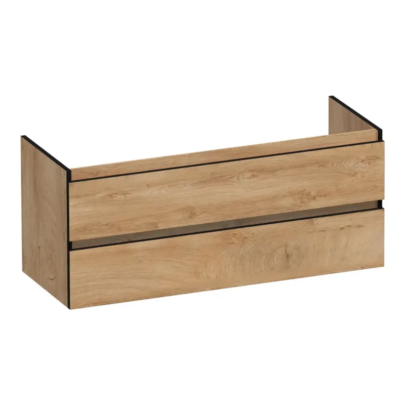 Brauer Joy Edge onderkast 120cm met 2 softclose lades en 1 sifon uitsparing forest tan Rechtstreeks Van De Fabrikant