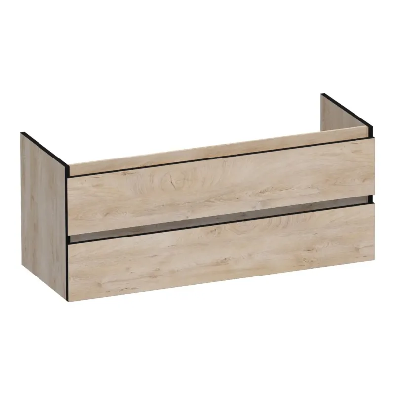 Brauer Joy Edge onderkast 120cm met 2 softclose lades en 1 sifon uitsparing forest wheat Speciale Aanbieding