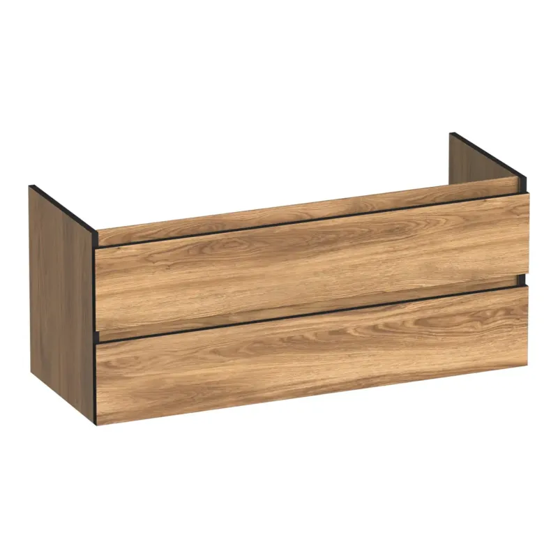 Beperkte Voorraad Brauer Joy Edge onderkast 120cm met 2 softclose lades en 1 sifon uitsparing honey