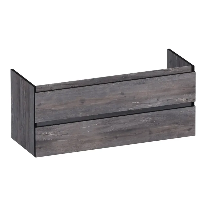 Premium Brauer Joy Edge onderkast 120cm met 2 softclose lades en 2 sifon uitsparingen driftwood