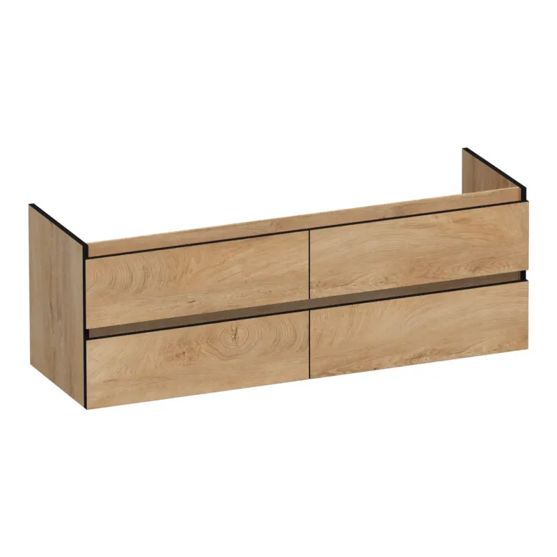 Beperkt Aanbod Brauer Joy Edge onderkast 140cm met 4 softclose lades forest tan