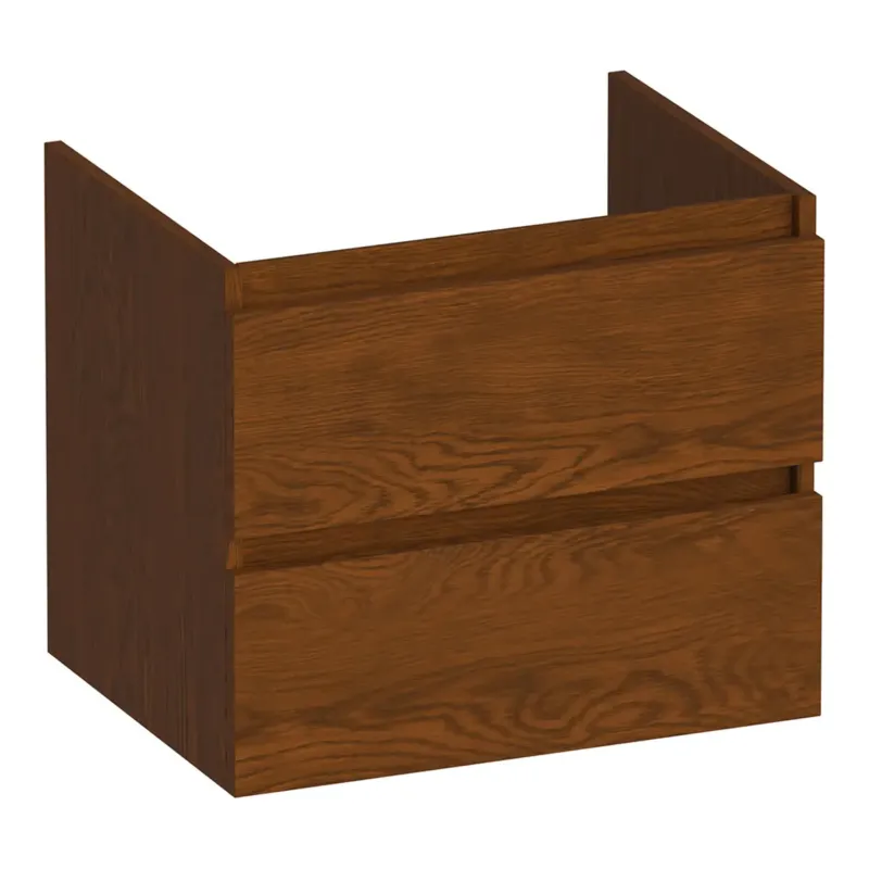 Brauer Joy onderkast 60cm met 2 softclose lades lamellen eiken bruin Fabrieksprijs