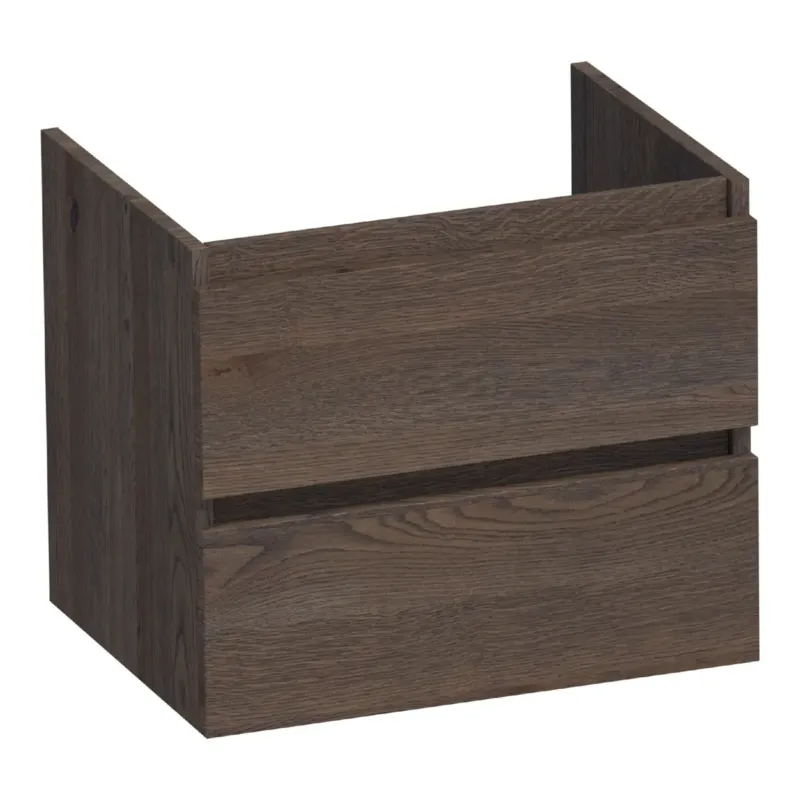 Brauer Joy onderkast 60cm met 2 softclose lades lamellen eiken zwart Rechtstreeks Van De Fabrikant