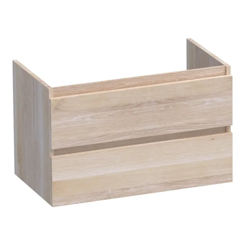 Weekendaanbieding Brauer Joy onderkast 80cm met 2 softclose lades lamellen eiken wit