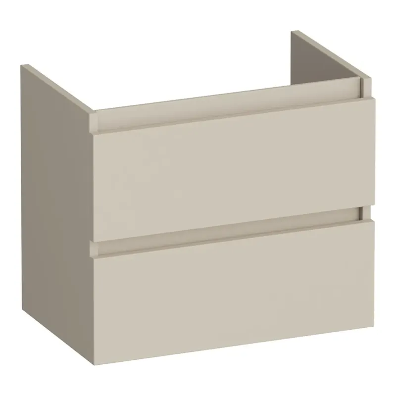 Brauer Joy onderkast ondiep 60cm met 2 softclose lades beige mat Exclusieve Aanbieding