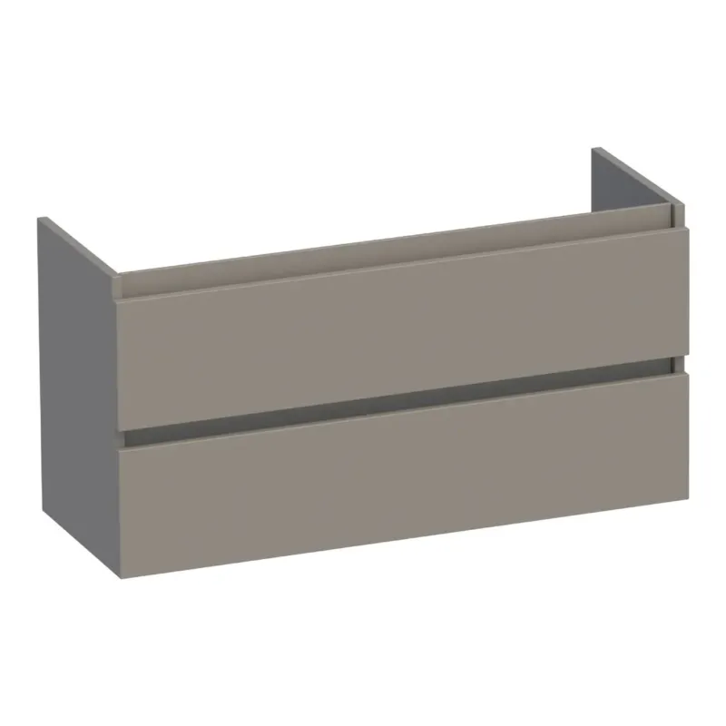 Brauer Joy onderkast ondiep 100cm met 2 softclose lades taupe mat Premium