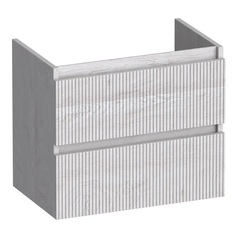 Brauer Joy Wavy onderkast ribbelfront ondiep 60cm met 2 softclose lades forest seashell Merkproduct