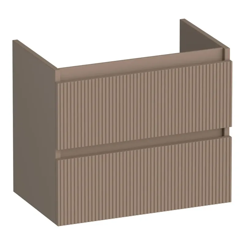 Veilige Betaling Brauer Joy Wavy onderkast ribbelfront ondiep 60cm met 2 softclose lades mokka mat