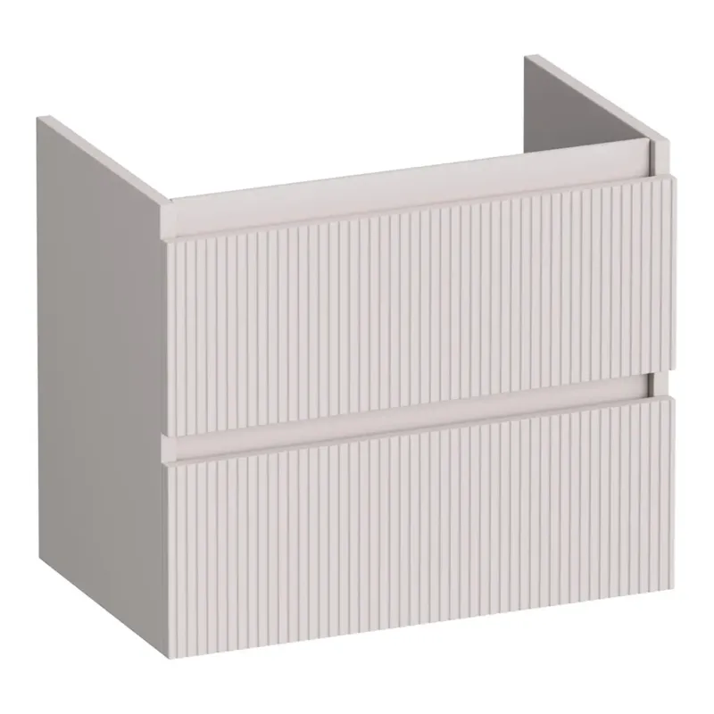 Brauer Joy Wavy onderkast ribbelfront ondiep 60cm met 2 softclose lades zand mat Gratis Retour