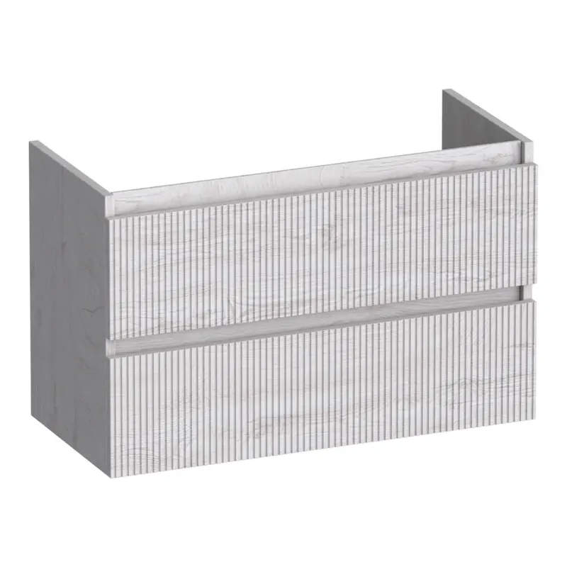 Brauer Joy Wavy onderkast ribbelfront ondiep 80cm met 2 softclose lades forest seashell Direct Verzonden